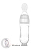 Safe Newborn Baby Feeding Bottle Toddler Silicone Squeeze Feeding Spoon Milk Bottle Baby Training Feeder Food Supplement