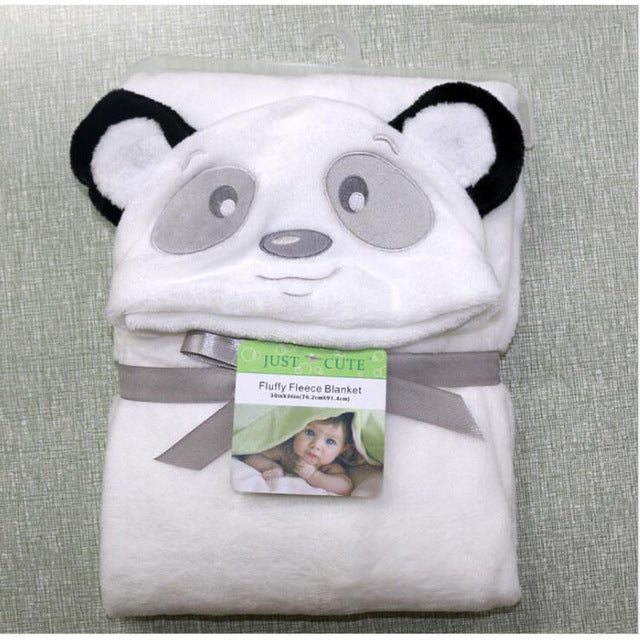 Baby fleece bath towel hooded towels bathrobe